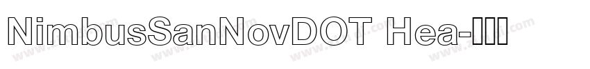 NimbusSanNovDOT Hea字体转换